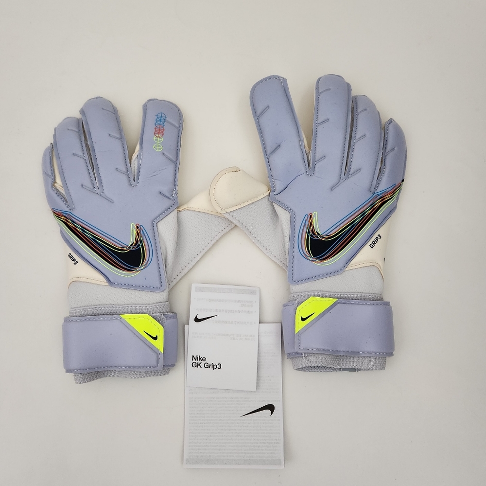 Nike GK grip3 goalkeeper soccer gloves marine white CN5651-548 unisex size 6